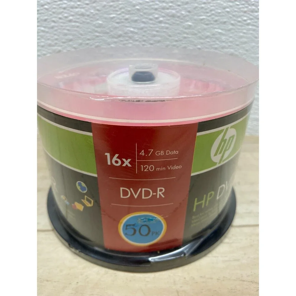 HP DVD-R 16x 4.7GB Data 120min 50Pk New Sealed